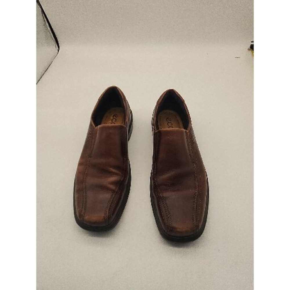 Ecco Mens Casual‎ Dress Shoes  Soft Brown Leather Slip On Driver Loafer Size 9